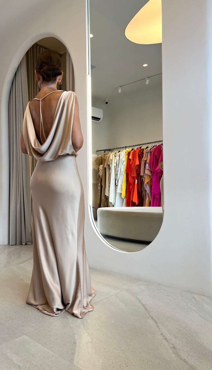 Vestido Ava Champanhe
