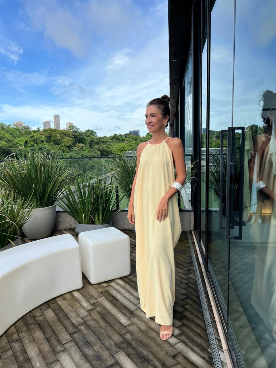 Vestido Michele Amarelo Manteiga