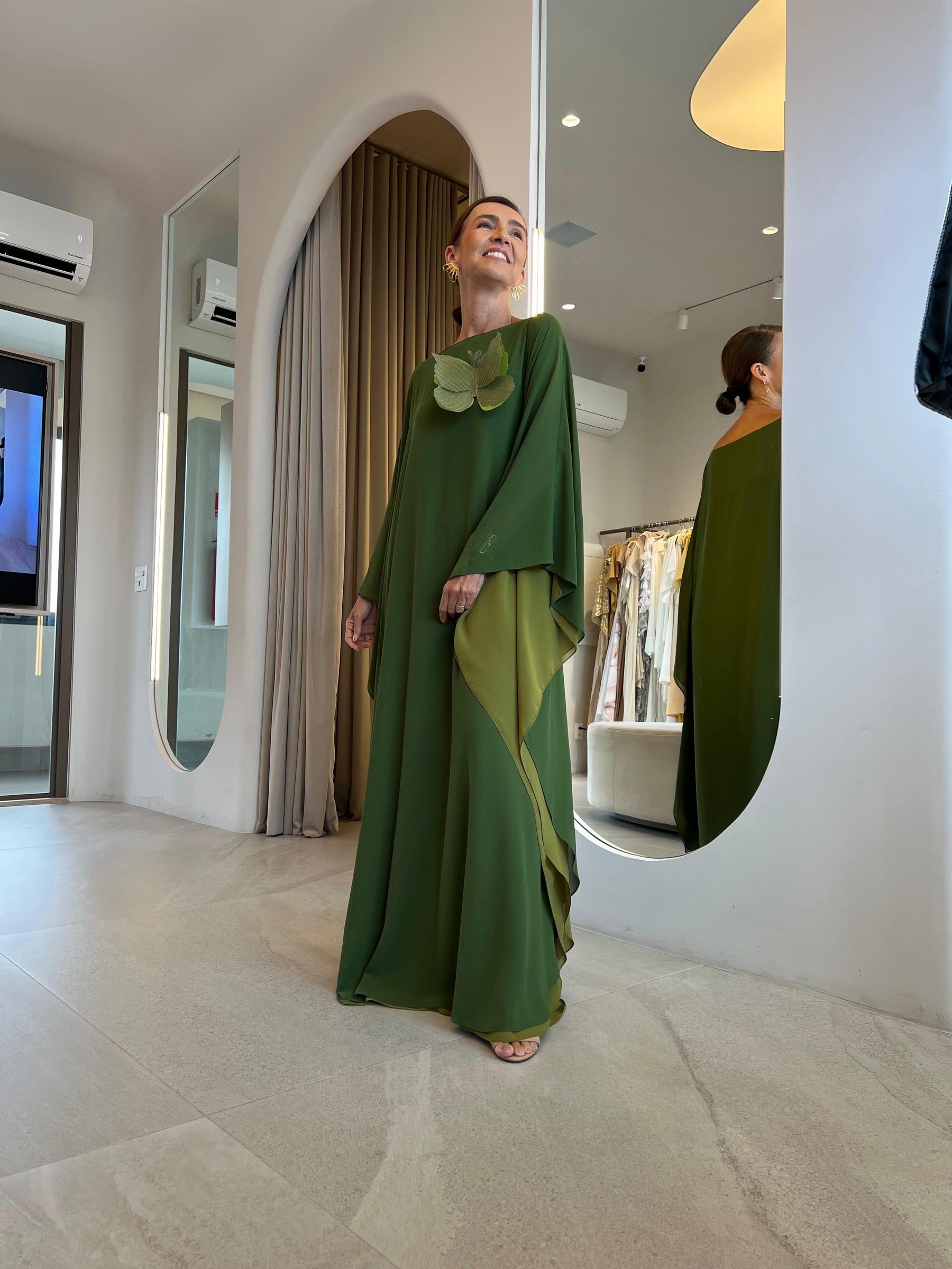 Vestido Suzana Verde + Borboleta