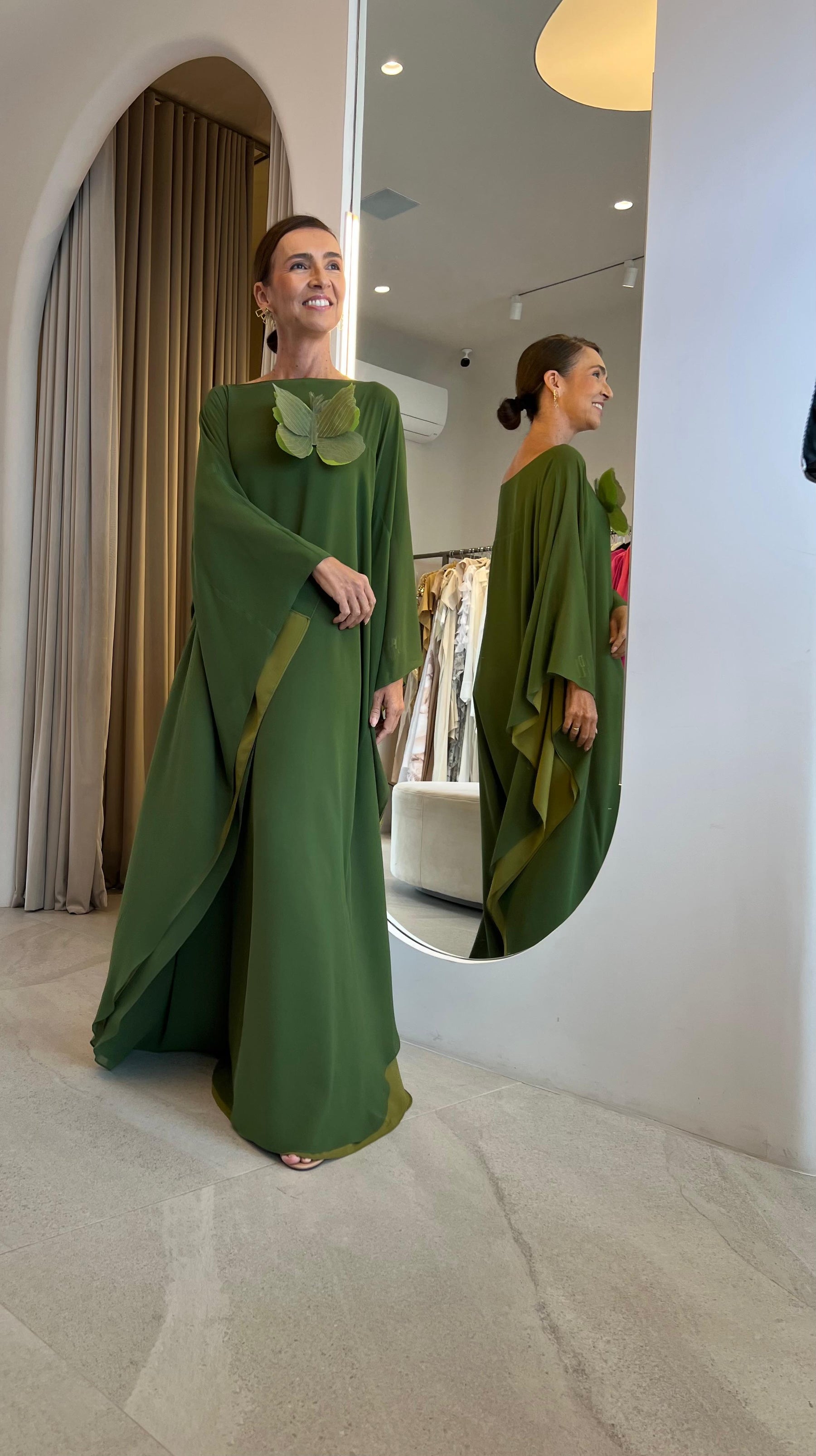 Vestido Suzana Verde + Borboleta