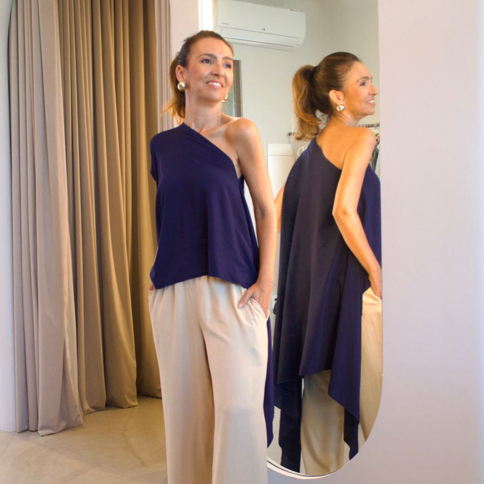 Blusa Marcela Azul Marinho