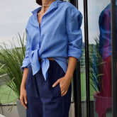 Camisa Linho Azul