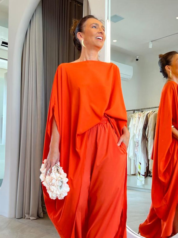 Blusa Assimétrica Laranja