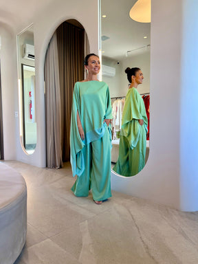 Conjunto Celeste Verde