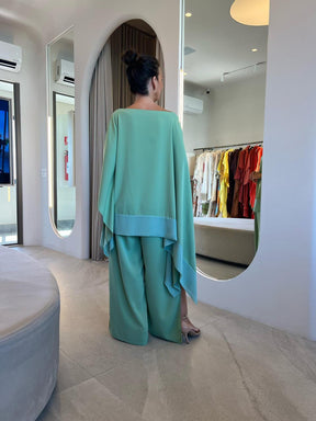 Conjunto Celeste Verde