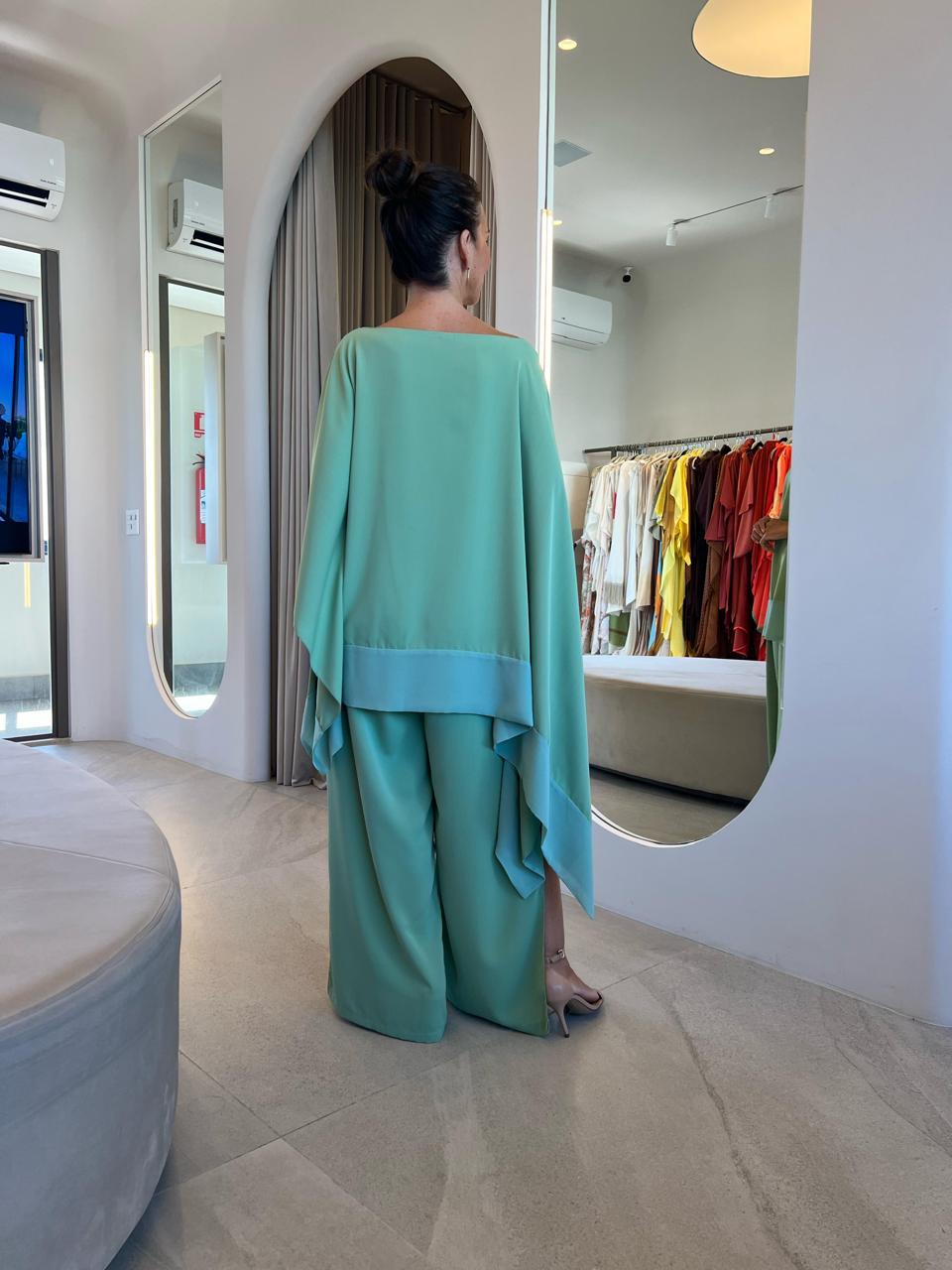 Conjunto Celeste Verde