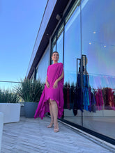 Vestido Malu Plissado Fúcsia