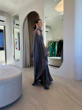 Vestido Raíssa Cinza