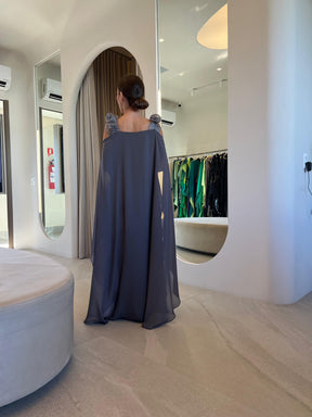 Vestido Raíssa Cinza