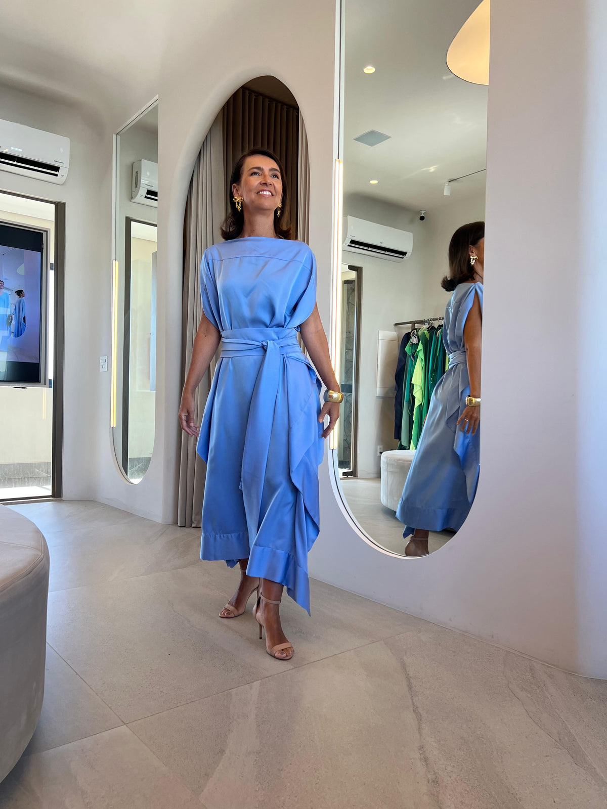 Kaftan Bordas Azul Serenity