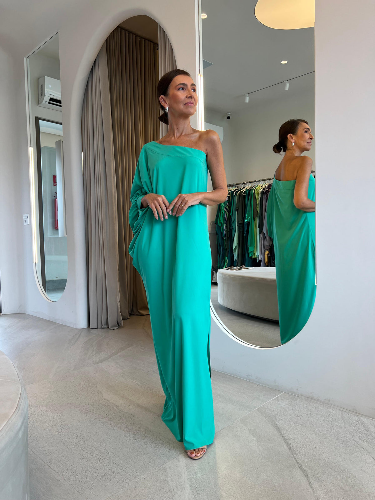 Kaftan Bufante Ombro Só Verde