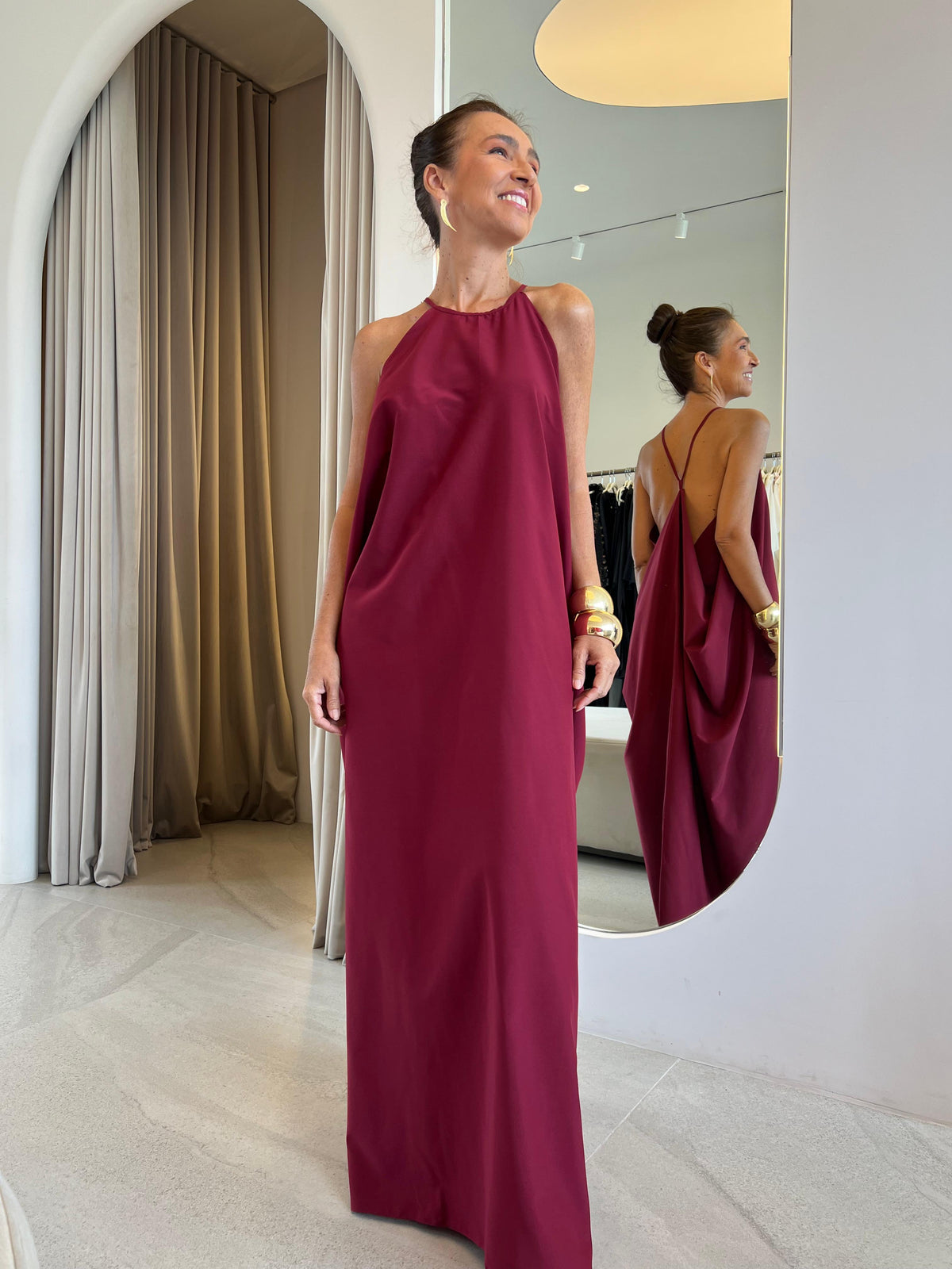 Vestido Michele Bordô