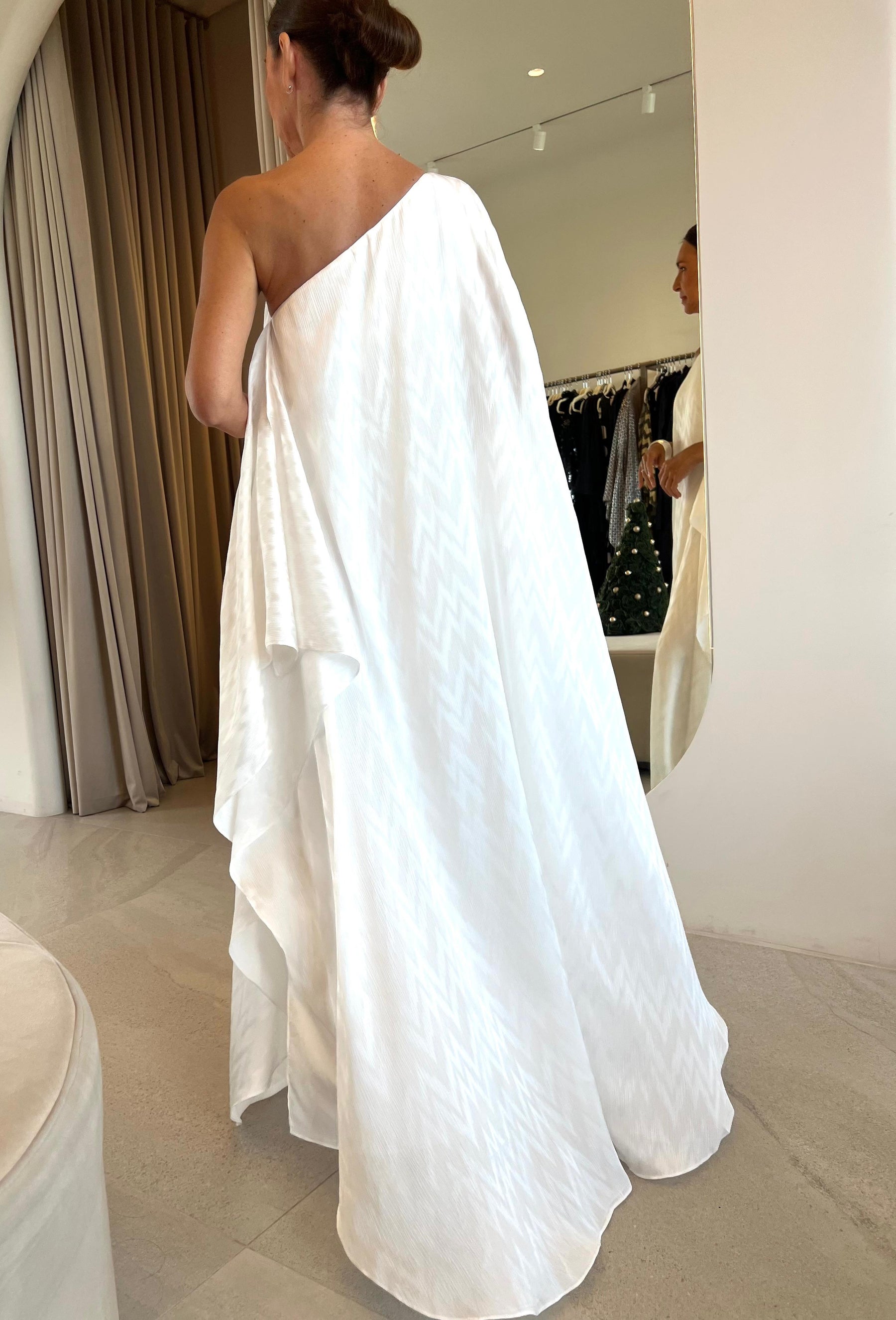 Vestido Luana Branco Trabalhado