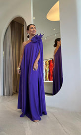Kaftan Square Ombro Só roxo + Folha