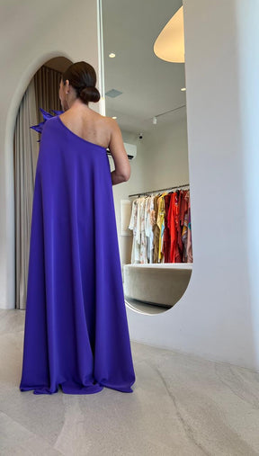 Kaftan Square Ombro Só roxo + Folha