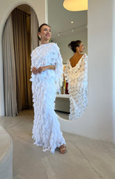 Vestido Clarissa Pétalas Branco