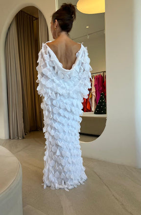Vestido Clarissa Pétalas Branco