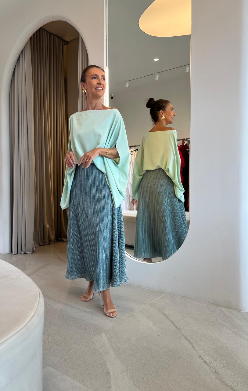 Blusa Ampla Verde Menta