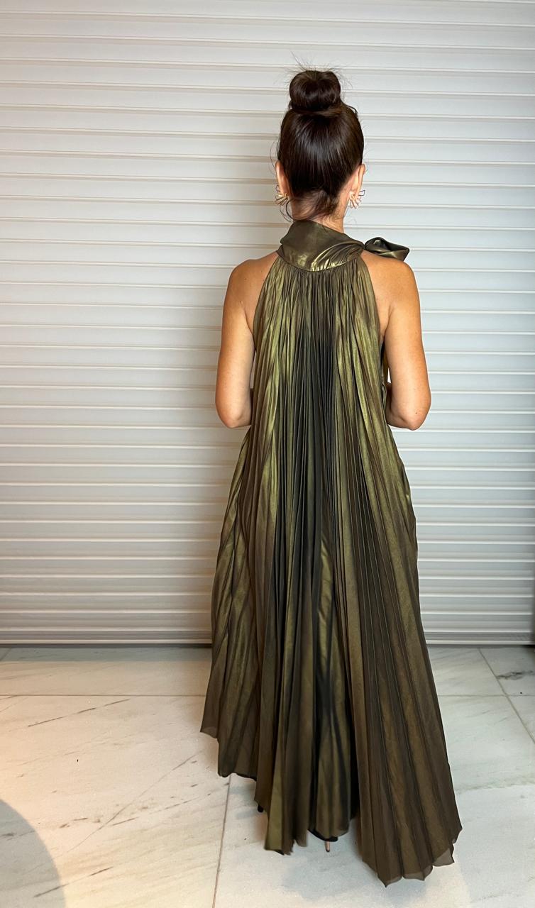 Vestido Alessandra Plissado
