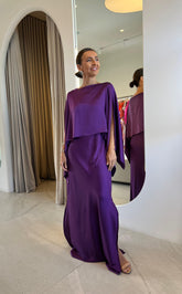 Vestido Betina Roxo Acetinado