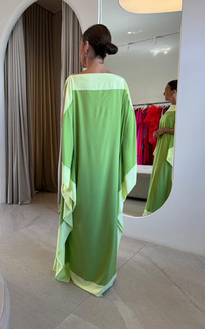 Kaftan Bordas Verde Pistache