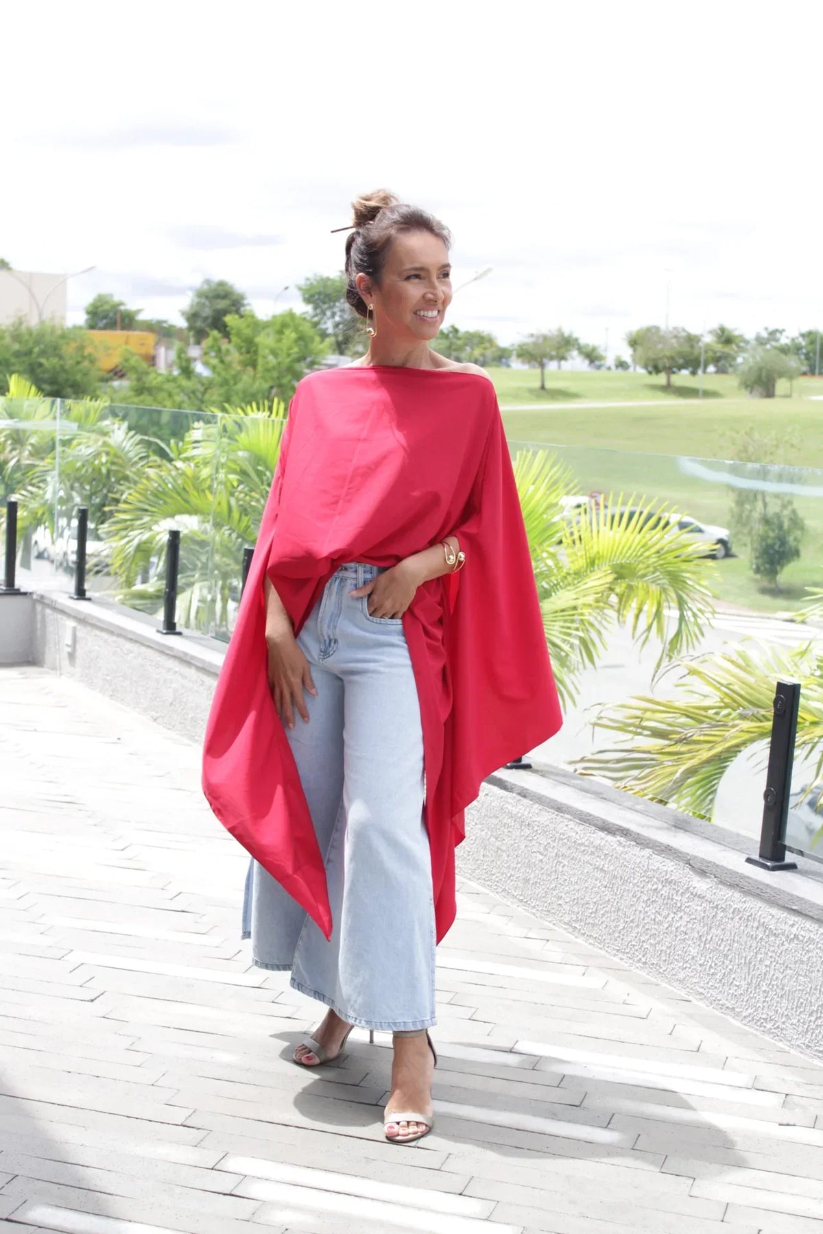 Blusa Assimétrica Vermelha